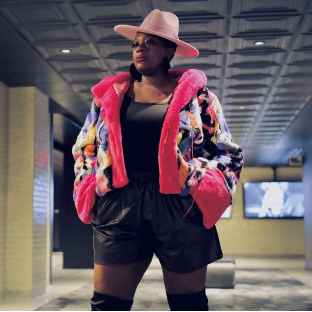 Multi-Color Faux Fur Hoodie